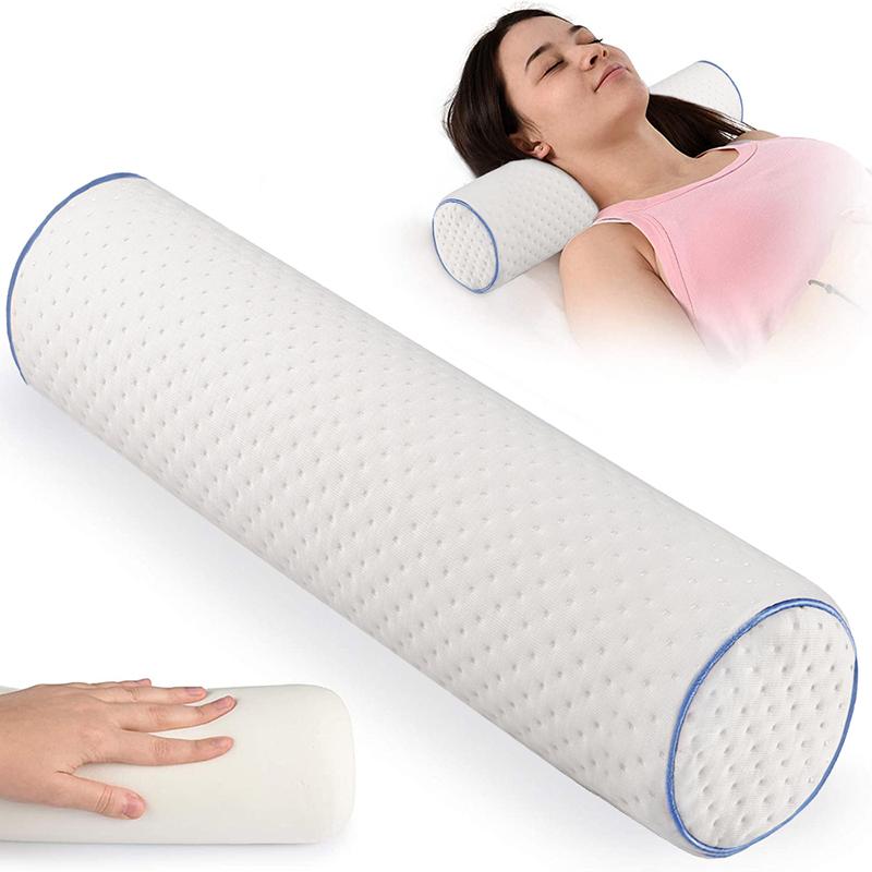 Sức Mạnh Của Thiên Nhiên Cổ Tử Cung Cổ CuộN Gối Hình Trụ Tròn Đệm Tăng Cường Hỗ Trợ Cho Ngủ Chỉnh Hình Gối Trắng Áo Gối Chần Gòn