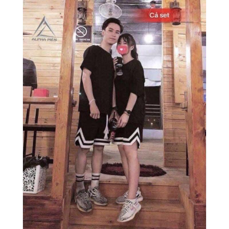 Quần Đùi V, Quần Short Unisex Viền Ống Thể Thao