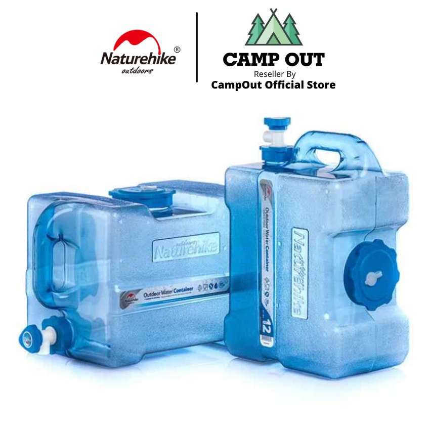 Đồ cắm trại can thùng nước sinh hoạt Naturehike campoutvn NH18S024-T du lịch dã ngoại nhựa PVC an toàn sức khoẻ linh hoạt tiện lợi có van vặn A279