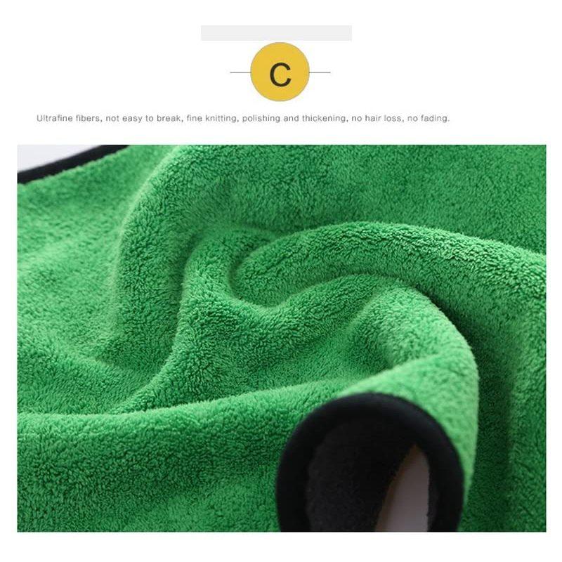 Khăn lau ô tô xe hơi lau bếp 2 lớp cao cấp màu vàng siêu thấm hút không rụng lông