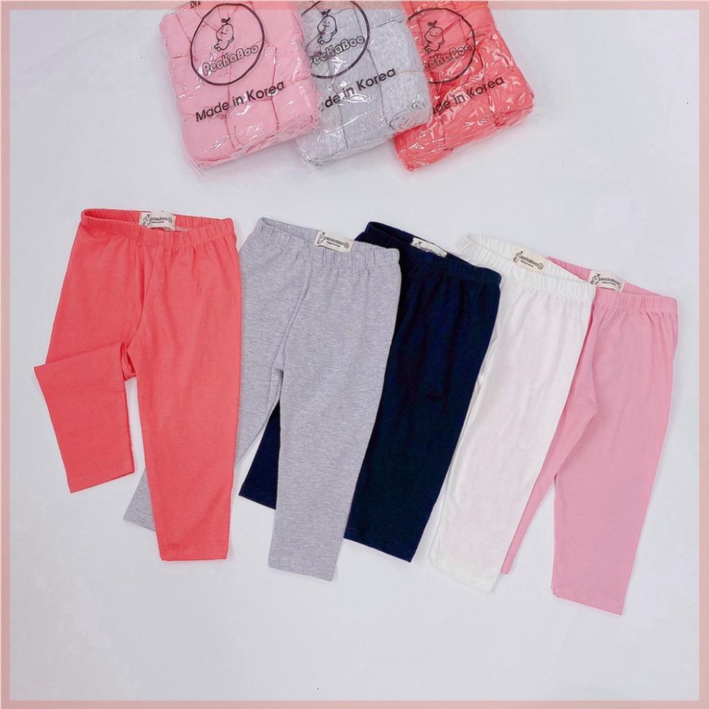 Quần leggings dài cho bé gái vải cotton spandex mềm mịn cực thoải mái và sang chảnh LYBABY QCD15
