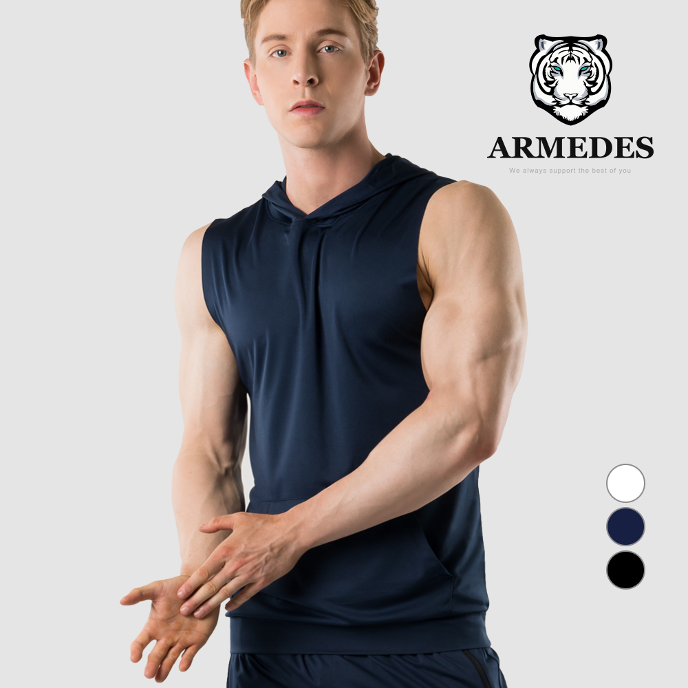 Áo Thun sát nách Thể Thao Nam Tập Gym 99% Polyester Siêu Thấm Hút và Mát Mịn Chính Hãng ARMEDES Hàn Quốc - AR 93