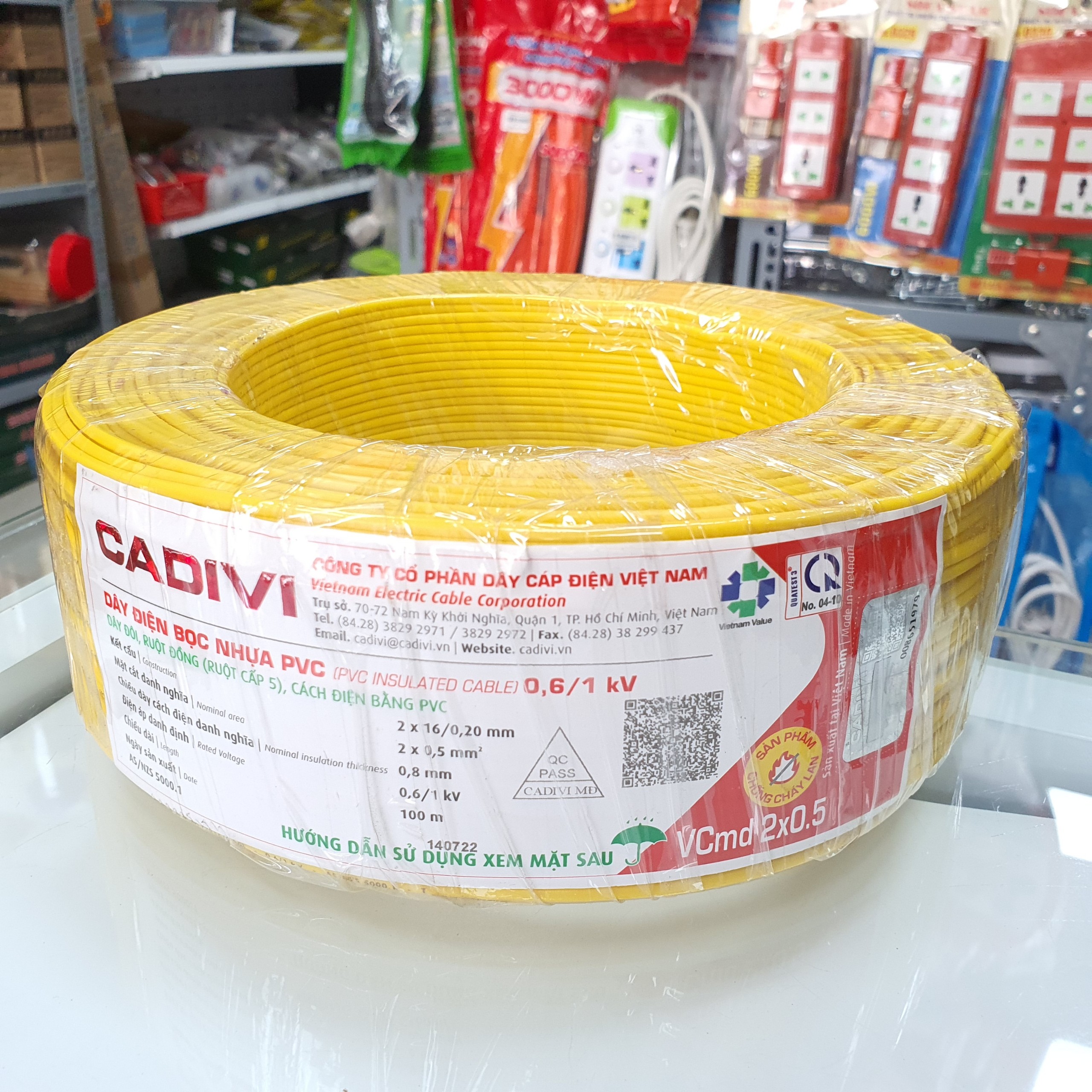 Dây điện Cadivi VCmd 2x.0.5, 2x0.75, 2x1.0, 2x1.5, 2x2.5 Dây đôi mềm