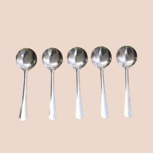 Bộ 10 muỗng soup tròn ăn cơm, canh, cafe inox cao cấp