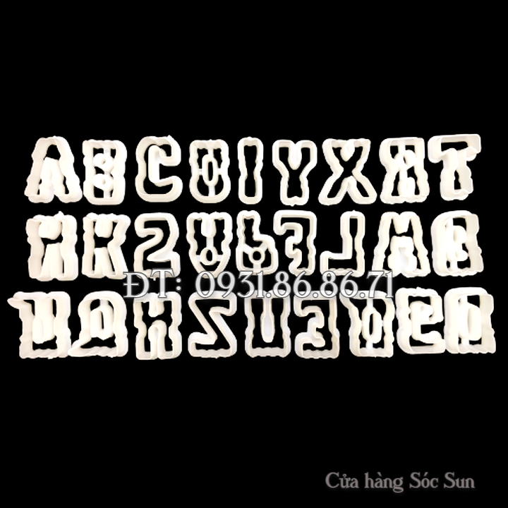 Bộ khuôn 27 chữ cái làm bánh Cutter, Cookie, Fondant – Mã số 1474