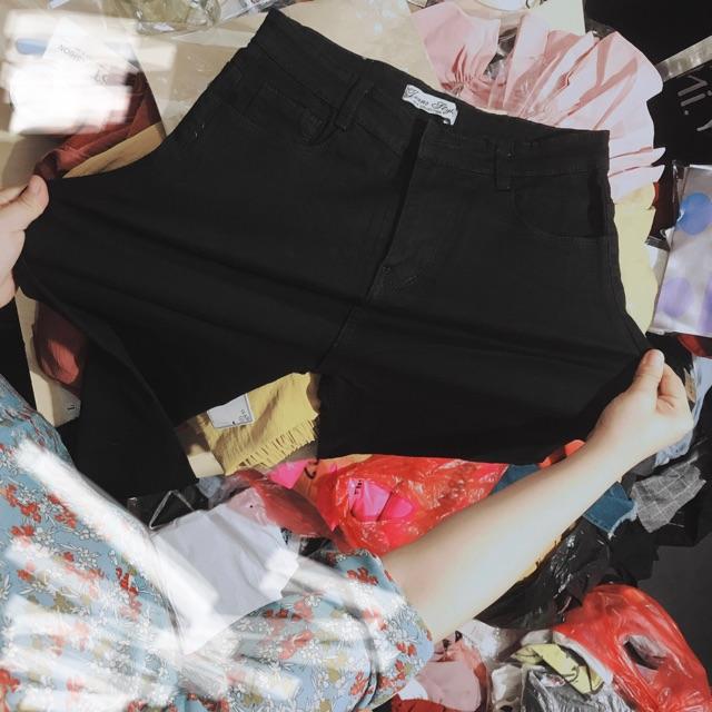 QUẦN ỐNG LOE ĐEN DÀI- chất jeans dày mềm-