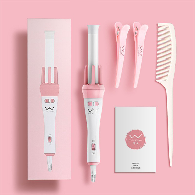 Máy uốn tóc tự động xoăn VIVID&VOGUE®️ VAV022B/Màu Hồng, máy uốn tóc cầm tay có trục uốn 28mm-Hàng chính hãng