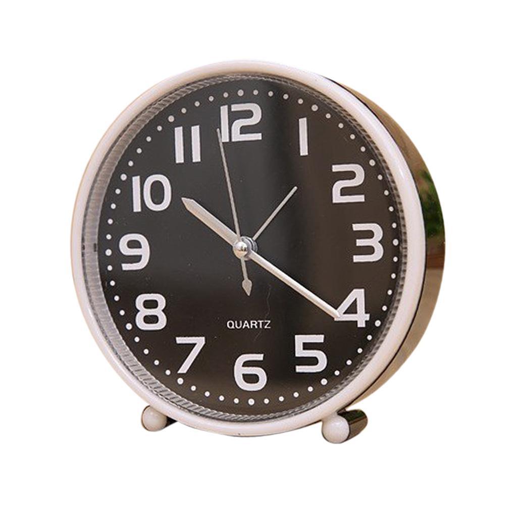 2pcs 5 Inch Alarm Clock Bedside Clock with Night Lights Home Decoration