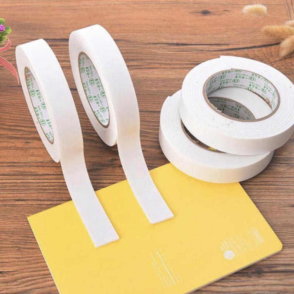 HÀNG LOẠI 1 - Băng Dính 2 Mặt xốp trắng Siêu Dính khổ 18mm dài 4.5m 4001