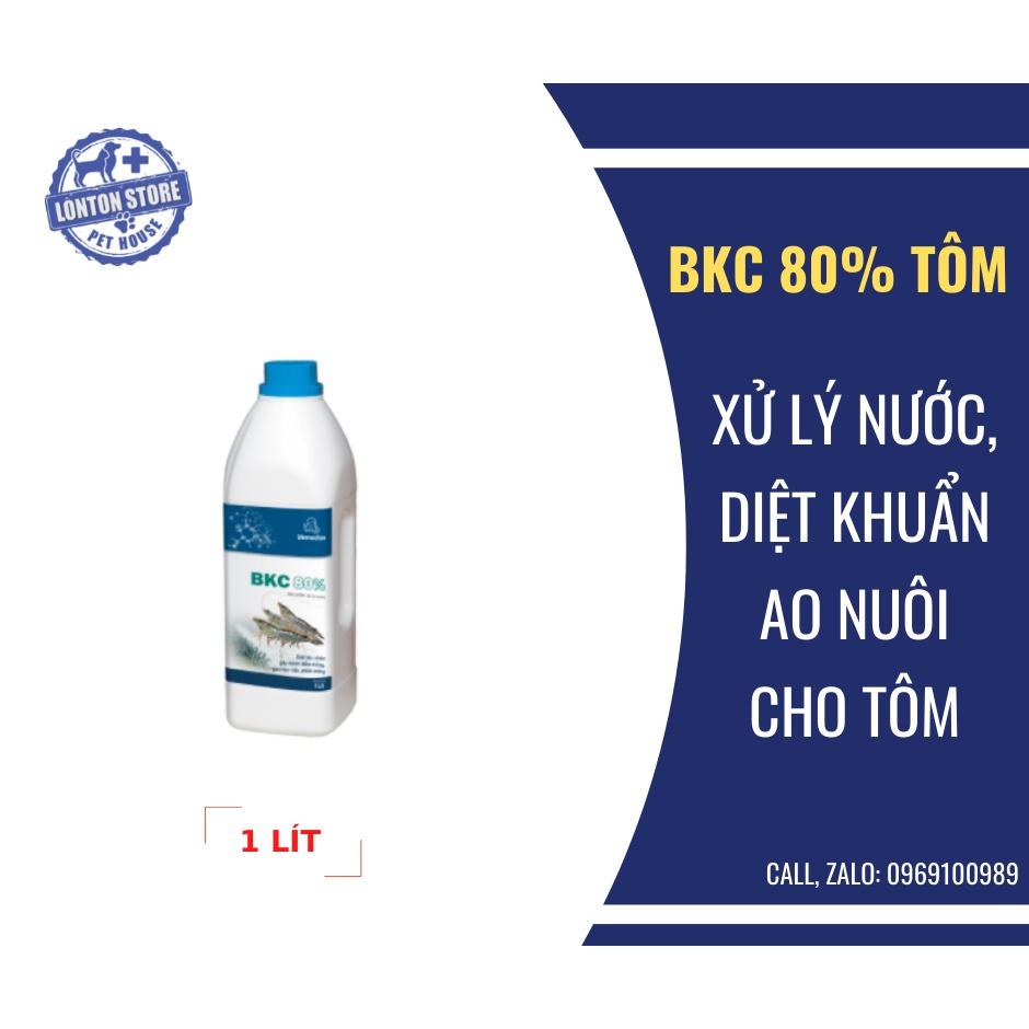 VEMEDIM BKC 80% tôm, dùng sát trùng nước, diệt tảo độc ao nuôi tôm, chai 1lit - Lonton store