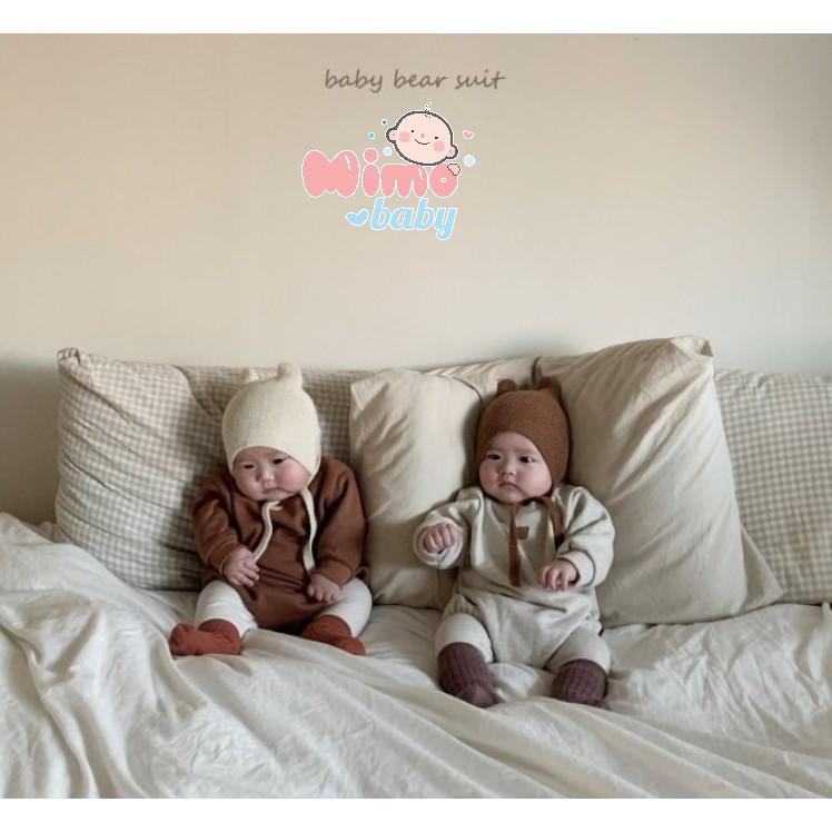 Mũ len cột dây 2 sừng siêu cute cho bé (6-24m)