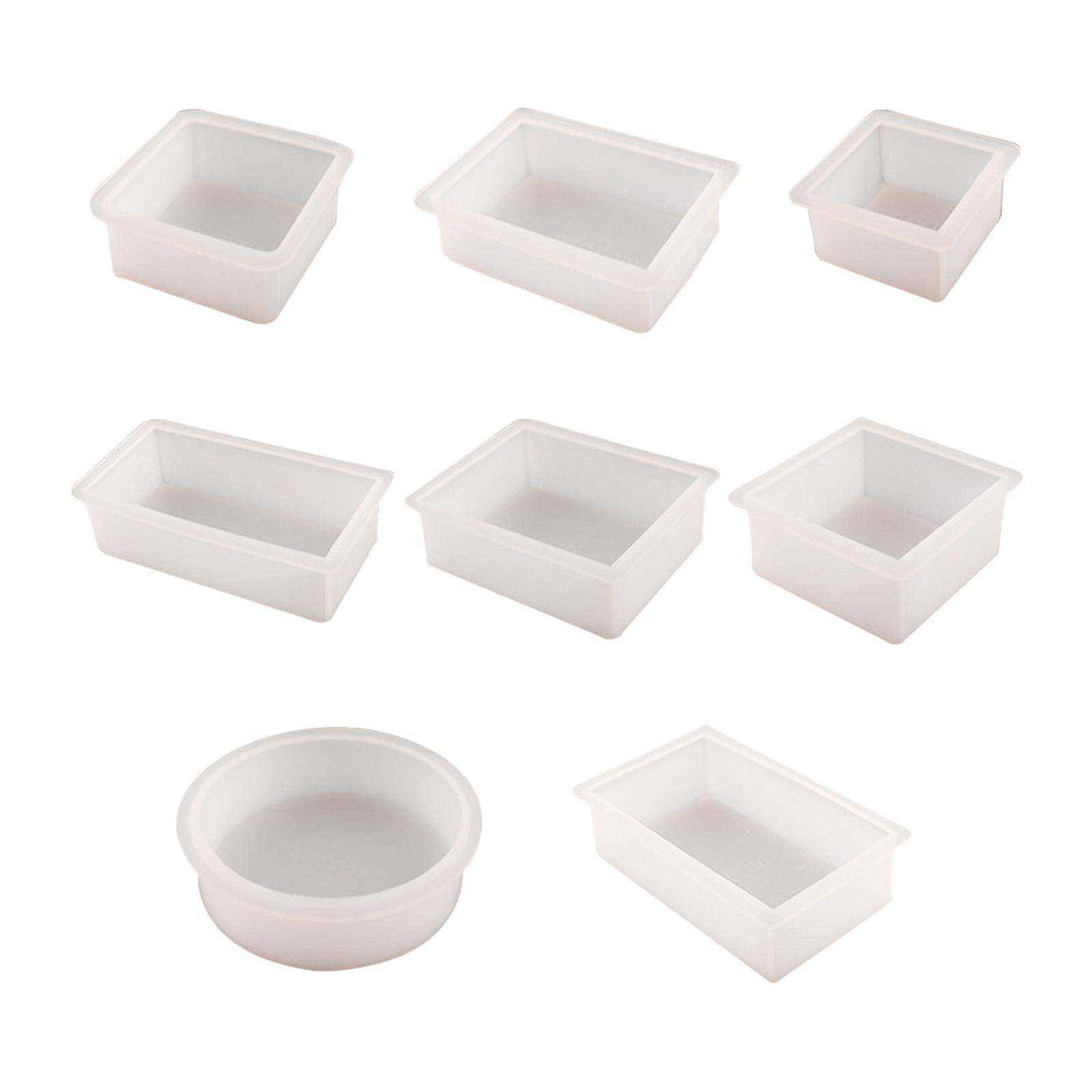 8 Pack Soap Silicone Molds Resin Casting Molds Handmade Craft Mould for Soap Making Candle Making, UV Resin, Epoxy Resin Jewelry Making