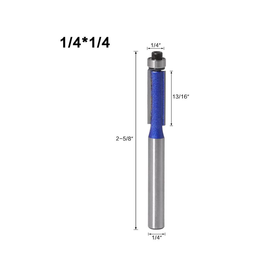 1/4''  Bearing Flush Trim Bit with 1/4 inch Shank
