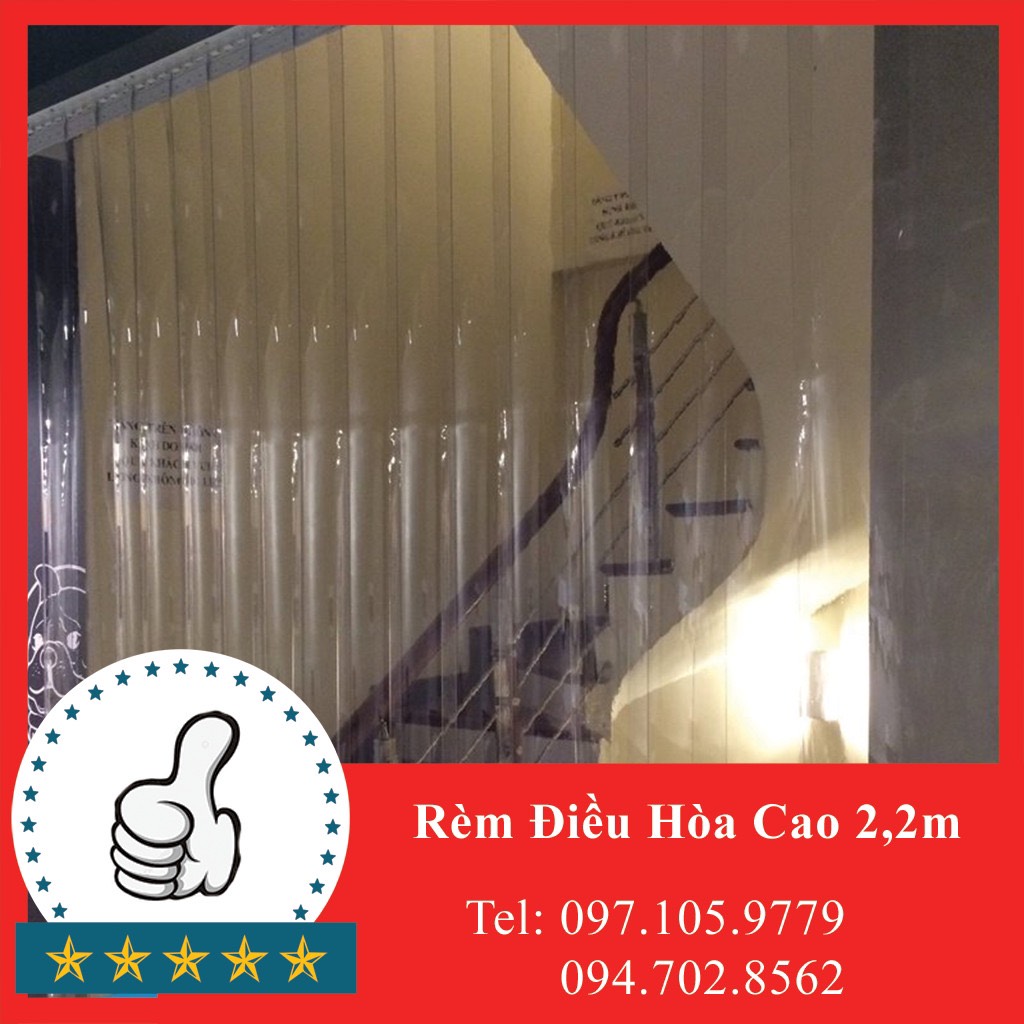 Rèm Điều Hòa Cao 2,2m | Rèm Nhựa PVC Trong Suốt |Rèm Nhựa Giá Rẻ Dùng Cho Phòng Lắp Điều Hòa