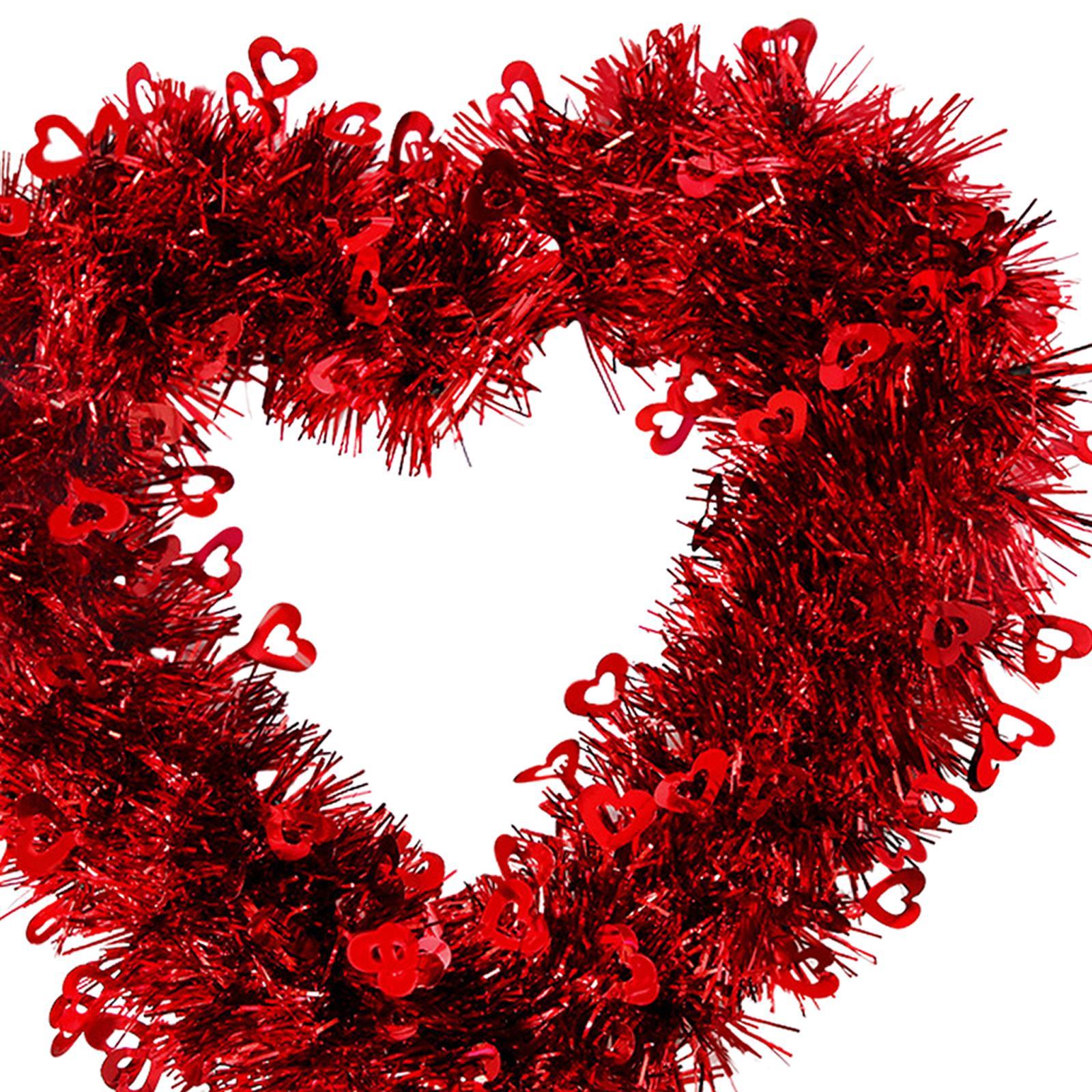 Valentine's Day Heart Wreath Decorative Wall Hanging for Wedding Home