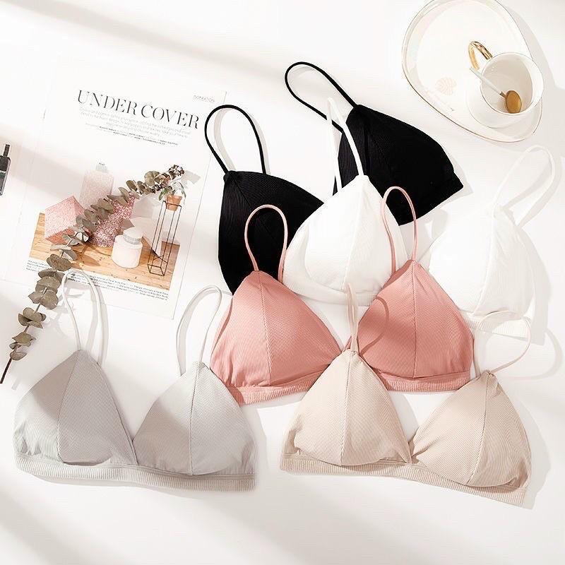 ÁO NGỰC MÚT MỎNG KHÔNG GỌNG. ÁO LÓT BRA MỎNG GÂN 2 MẢNH Siêu Mát , mềm Free size từ 45kg-75kg