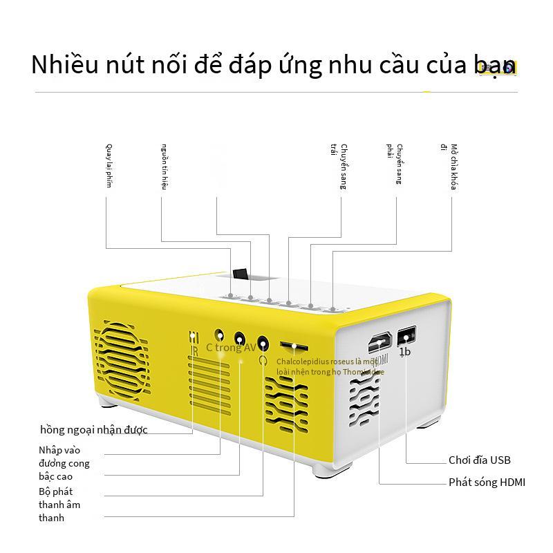 Máy chiếu nổ tốt nhất M1VS YG300 Giải trí không dây Mobile Home Mini Micro Portable Projector