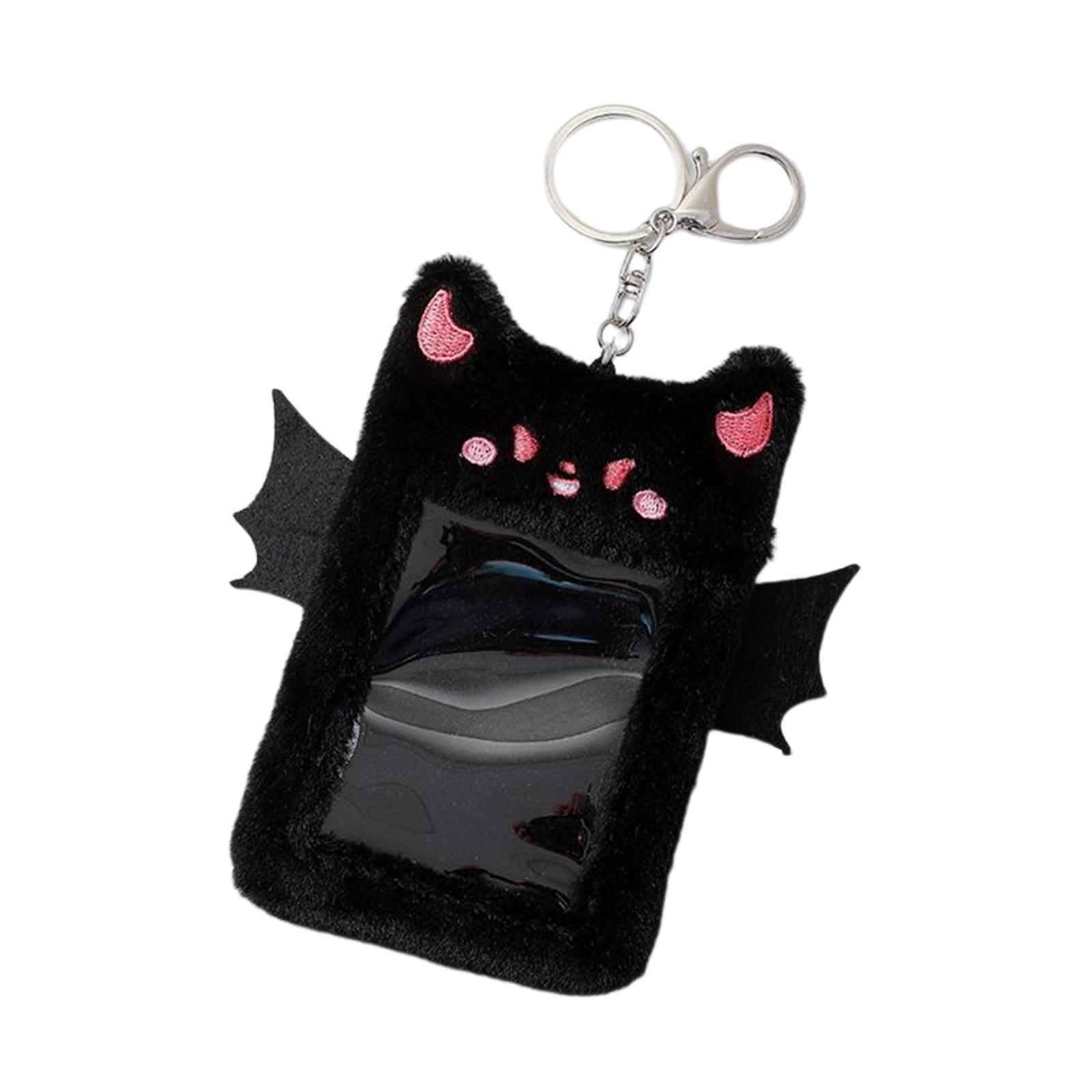 2 Colors Plush Photocard Holder Little Devil ID Card Case