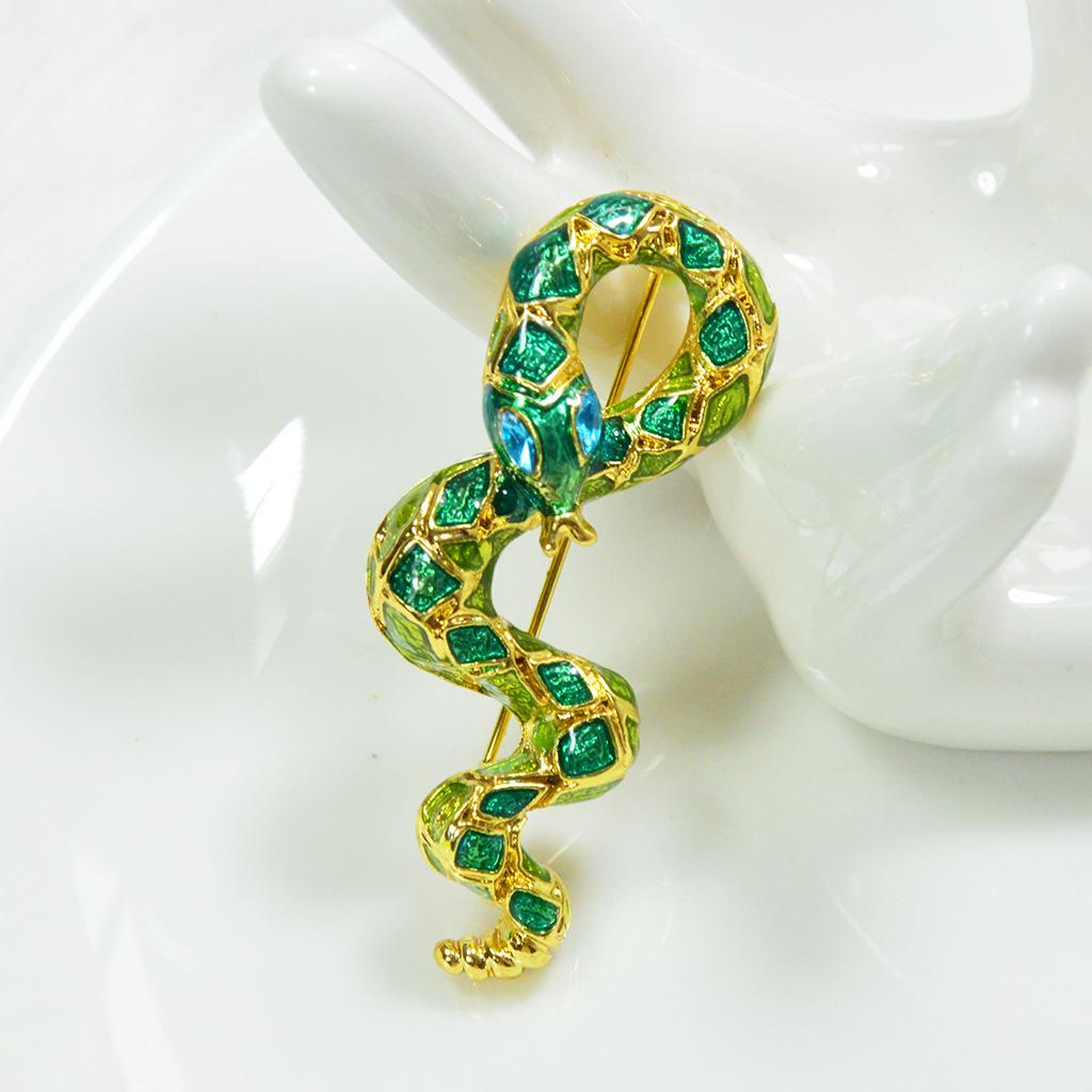 Exquisite Corsage Pin Scarf Clip Clothing Jewelry Accessory Snake Shape