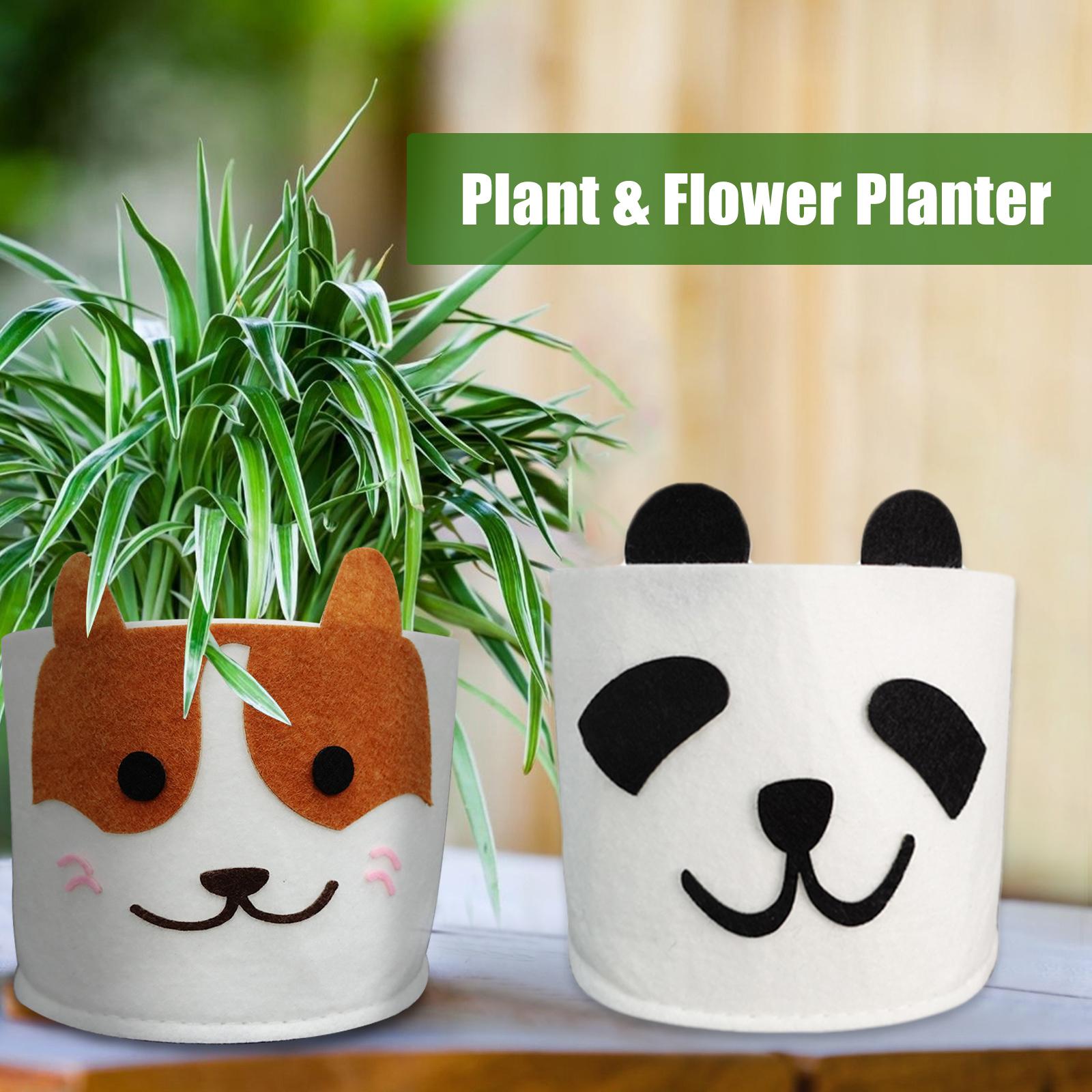 Chậu hoa trồng câu bằng vải dễ thương hình thú dùng trong nhà, ngoài trời