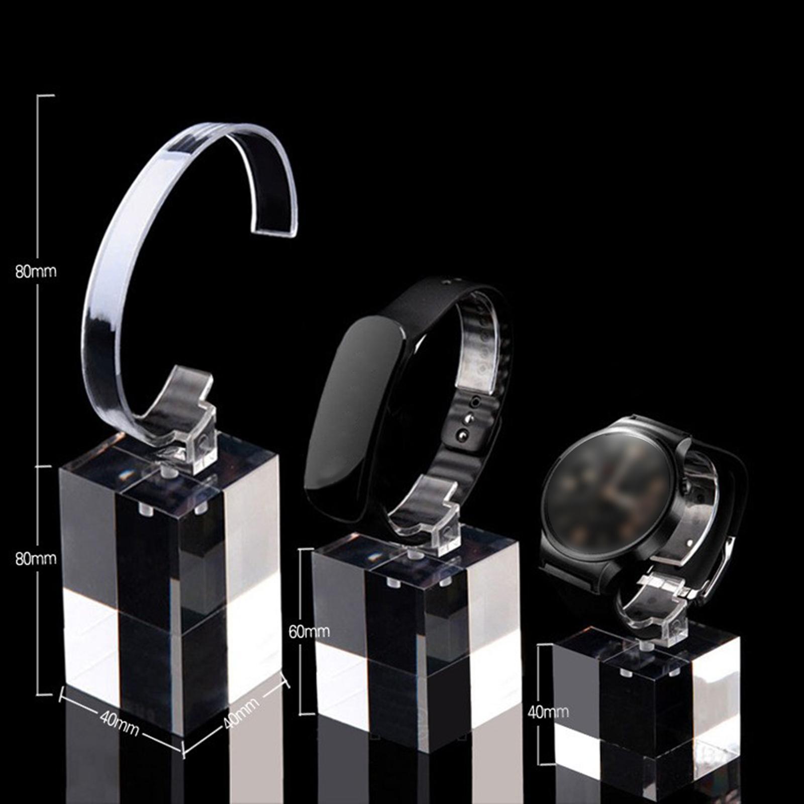 3 Pieces Jewelry Bracelet Watch Display Rack Storage for Retail Dresser Shop