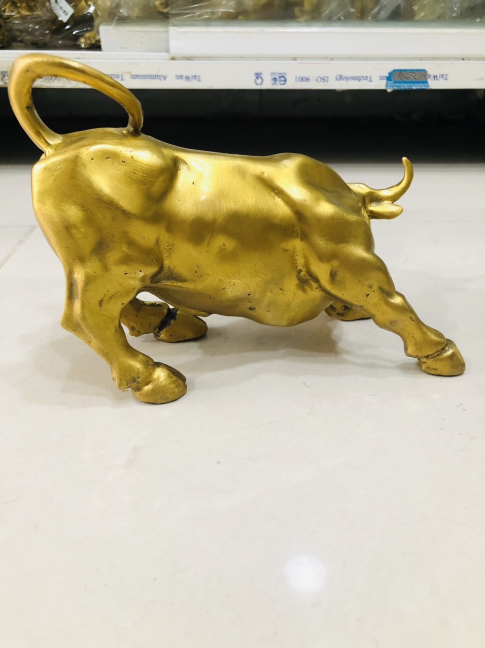 Tượng trâu trơn cao 13cm,quà tặng tết tân sửu 2021