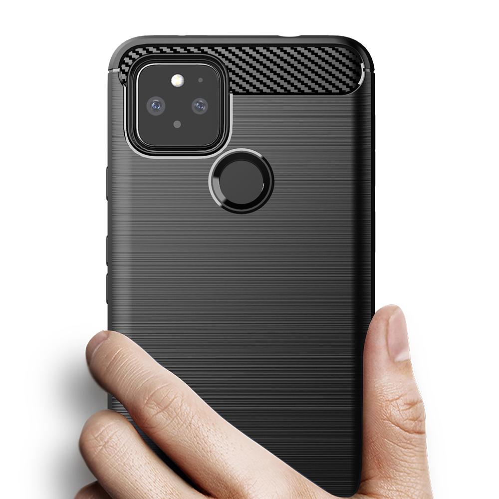 Ốp lưng dành cho Google Pixel 4A 5G silicone mềm Carbon phay xước chống sốc chống vân tay