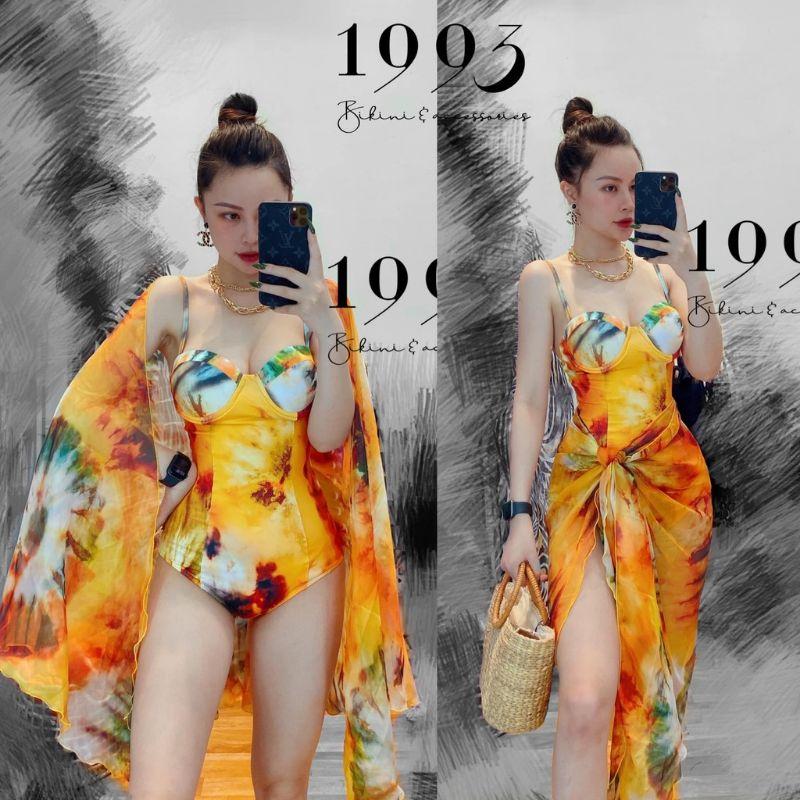 Bikini 1 mảnh phối khăn