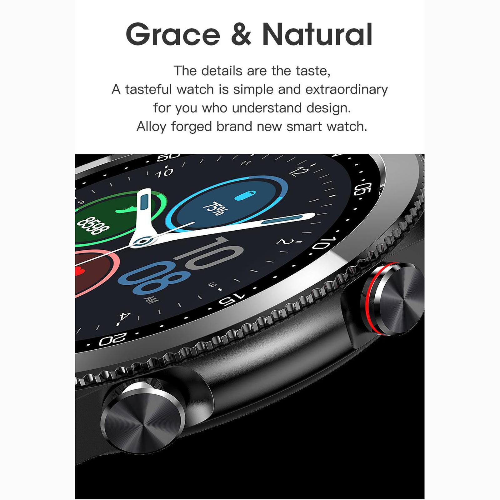 2xL19 IP68 Waterproof Blood Pressure Oxygen Monitor Smart Watch Sport Bracelet Black Steel