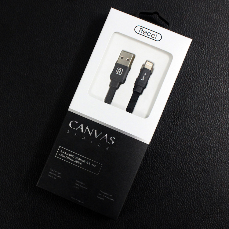 Cáp Lightning USB Recci Canvas - Hàng Chính Hãng