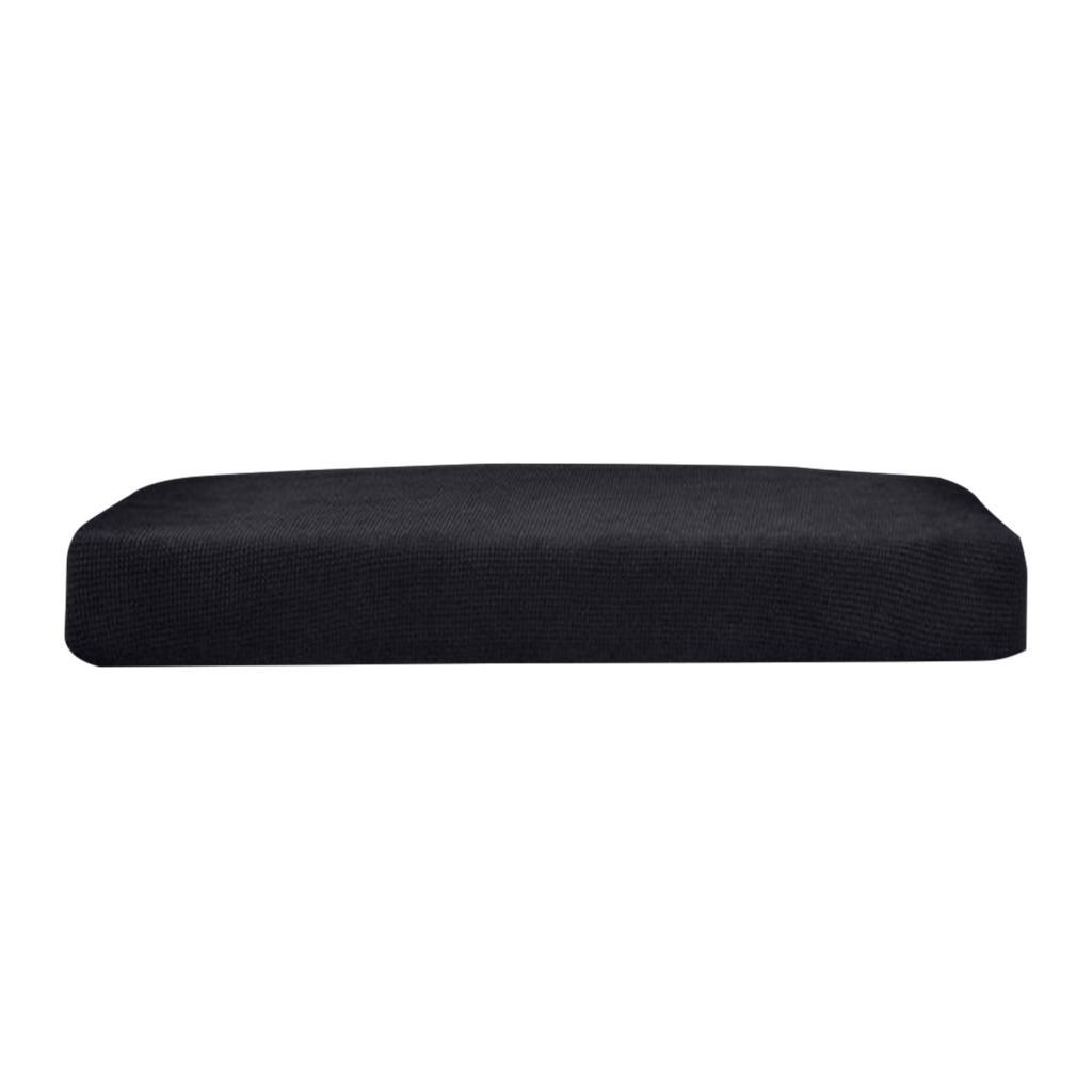 2Pcs Sofa Futon Seat Cushion Couch Slip Black_Size