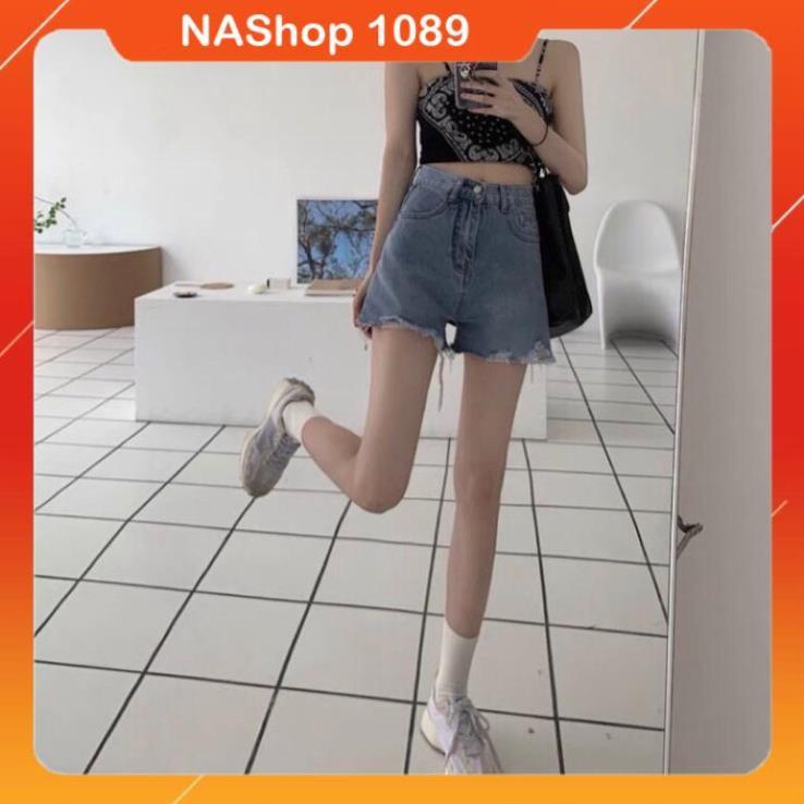 Quần sooc bò jean nữ quần shorts bò jean nữ cạp cao hot 2021 NAShop