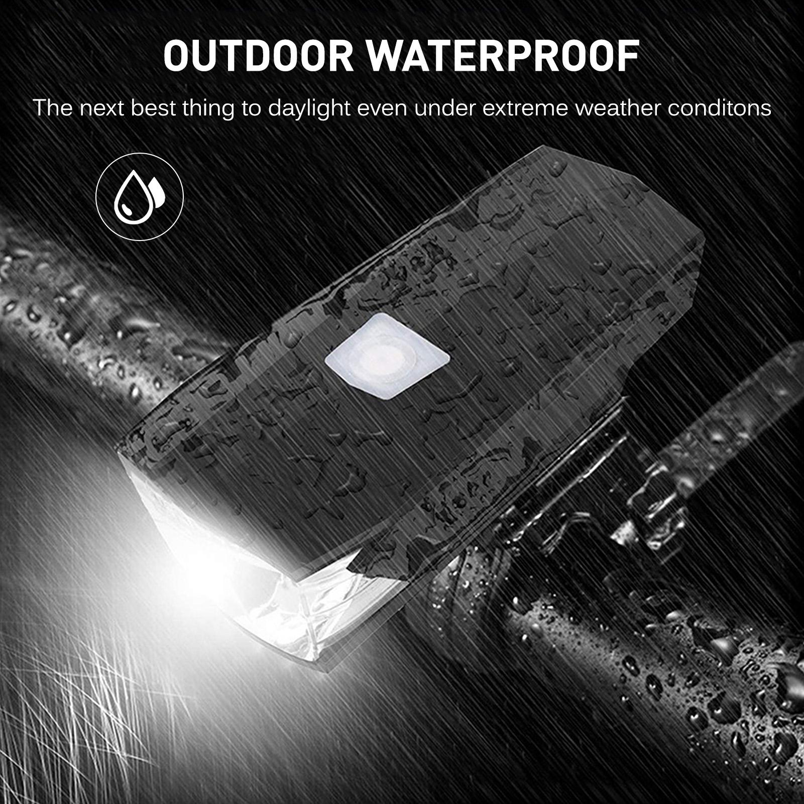 Đèn xe đạp có thể sạc lại USB đi đêm siêu sáng với đèn LED phía sau