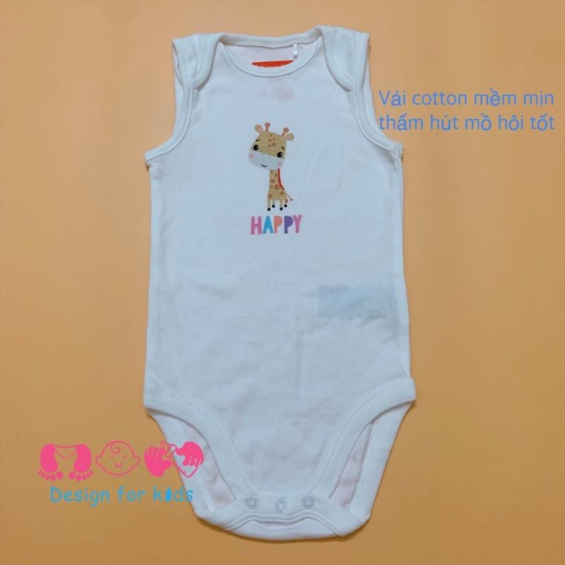 (Size 12-18m) (18-24m) Body chip BA LỖ sát nách vải mềm mát / vải thông hơi hàng xuất dư các hãng cho bé trai và bé gái