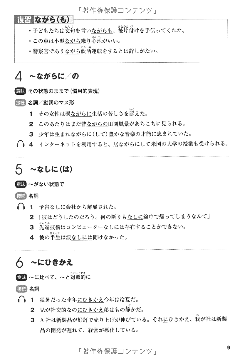 耳から覚える日本語能力試験 文法トレーニング N1 - Mimi Kara Oboeru JLPT N1 Grammar With CD