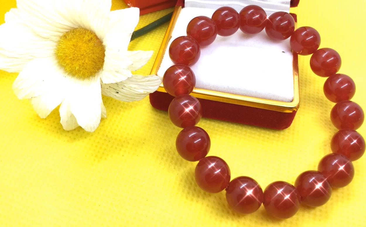 VÒNG TAY HẠT ĐÁ MÃ NÃO ĐỎ THIÊN NHIÊN 100% đủ size-TẶNG KÈM TỲ HƯƠU