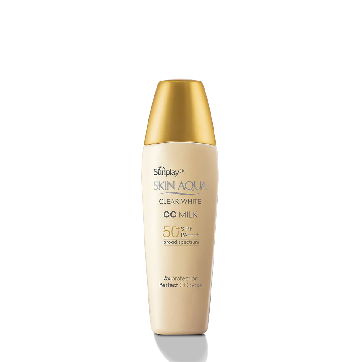 Kem chống nắng Skin Aqua trang điểm tạo nền trắng mịn &amp; đều màu dạng sữa Sunplay Skin Clear White CC Milk SPF 50, PA++++ 25g