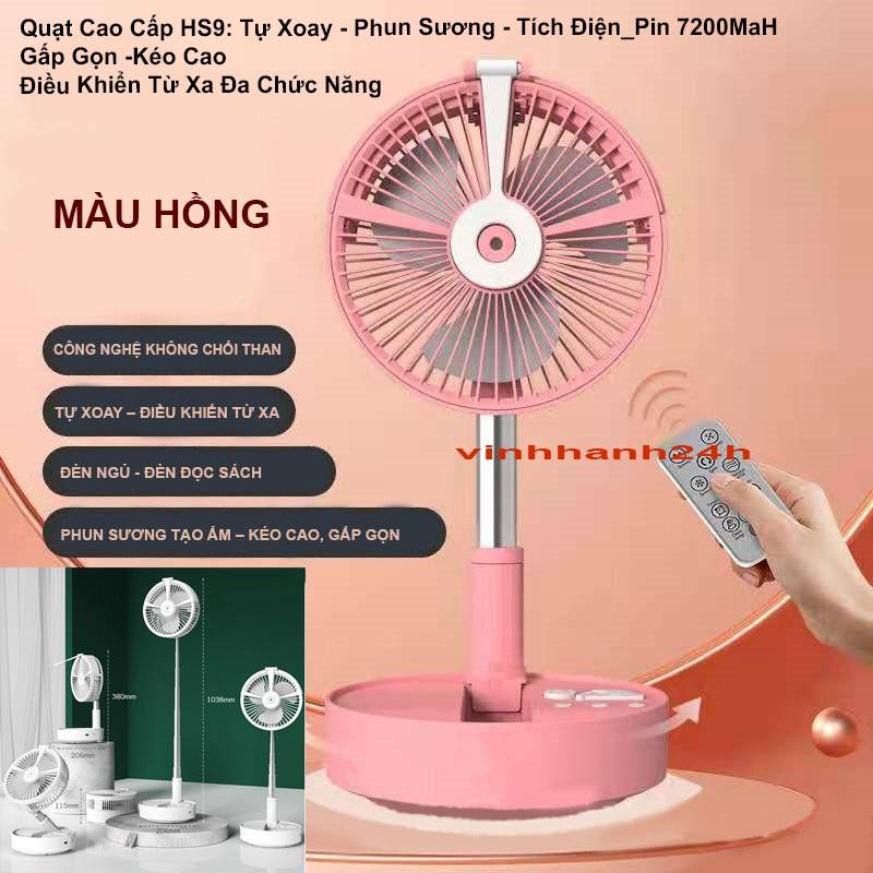 MẪU QUẠT FLAGSHIP ĐA CHỨC NĂNG - CAO CẤP - TỰ XOAY - PHUN SƯƠNG - 2 ĐÈN LEB - 2 CHẾ ĐỘ XOAY