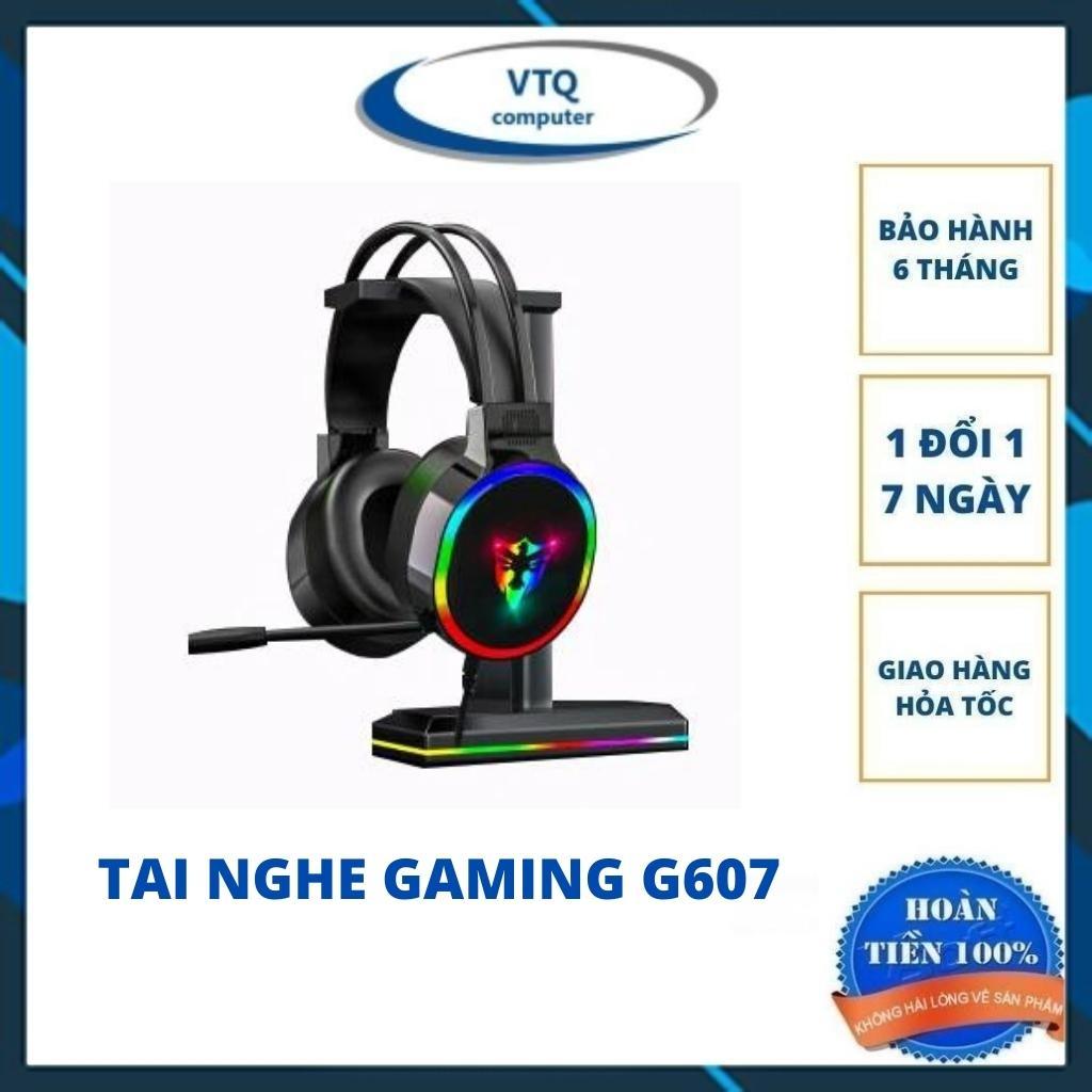 Tai nghe Gaming chụp tai có mic âm thanh 7.1 jack cắm usb TG 607 fullbox bảo hành 12 tháng