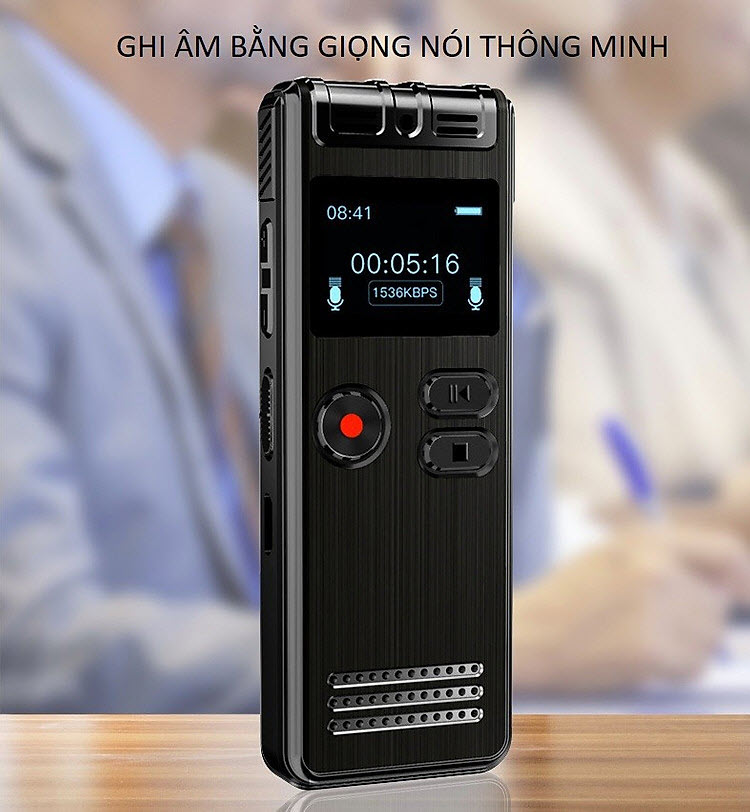 Kèm Thẻ Nhớ 8Gb - Máy Ghi Âm Chuyên Nghiệp GH-Q6 8G Màn Hình LCD Tích Hợp Loa Ngoài - Có Hỗ Trợ Nghe Nhạc MP3