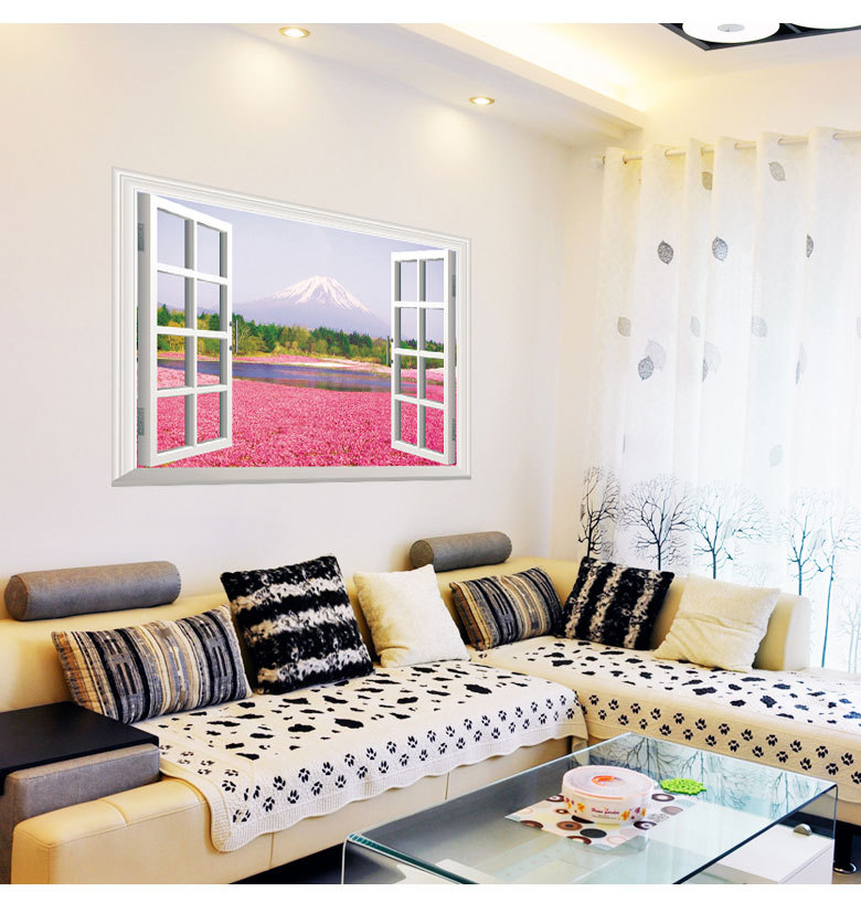 Decal dán tường Cửa sổ 3D núi Phú Sĩ Nhật Bản DCS015