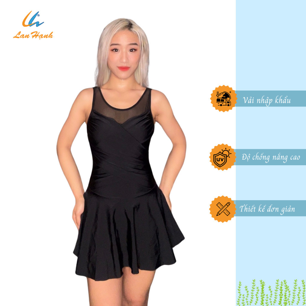 Bộ Bơi Nữ Một Mảnh Đầm 90030 Lan Hạnh