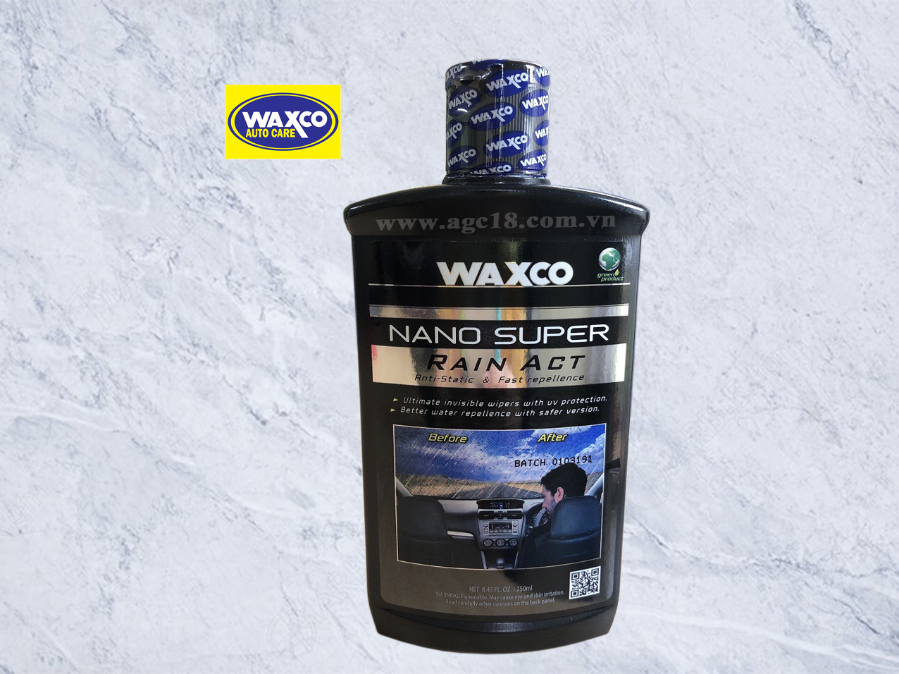 Chai phủ nano kính ô tô WAXCO 250ml