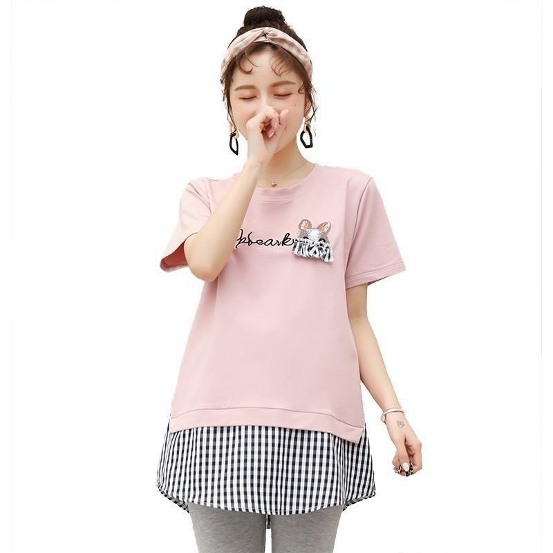 Áo Bầu công sở chất cotton phối vạt siêu xinh mặc đi làm đi chơi đều xinh - áo bầu xinh - Tổng kho váy bầu