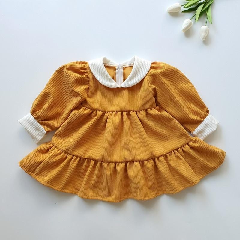 Váy Nhung Tăm Sợi To Bé Gái 4 Đến 17kg Siêu Phẩm Mùa Thu