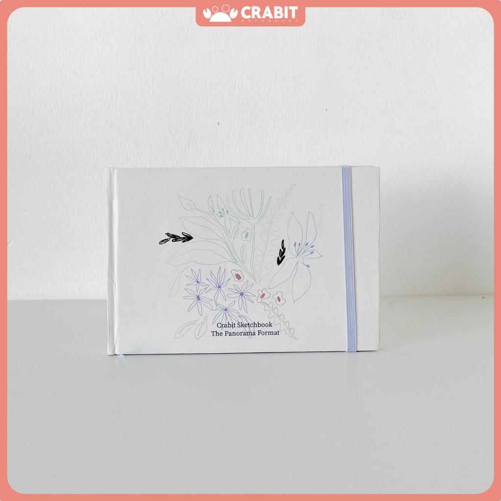 Sổ vẽ - Sketchbook - Giấy ruột trơn 190gsm A5 - Ngang - Sổ crabit - Bìa cứng - 60 trang