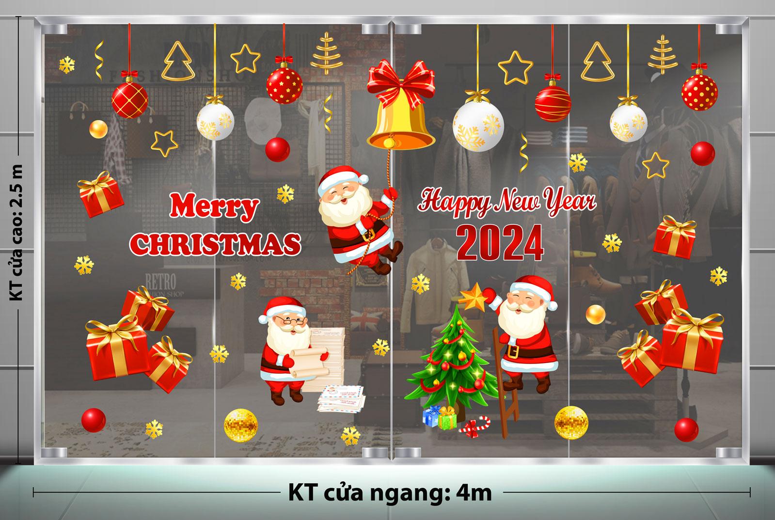 Decal trang trí NOEL 2024 combo số 122