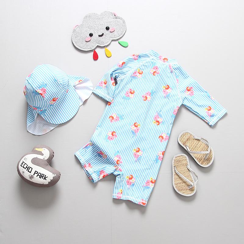 Đồ Bơi Bé Gái UV Bảo Vệ Tay Dài Dễ Thương Trẻ Em Bơi Bé Gái Đồ Bơi Trẻ Em Tắm Quần Áo Bể Bơi Cho Bé Mặc Đi Biển