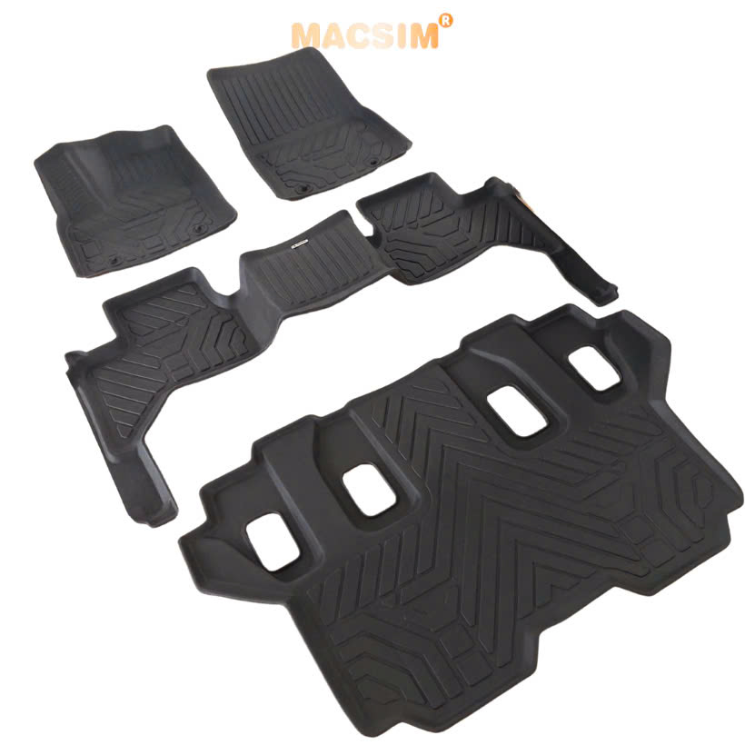 Thảm lót sàn ô tô xe Toyota Land cruiser LC300 2022+ (sd) nhãn hiệu Macsim - chất liệu tpe cao cấp màu đen