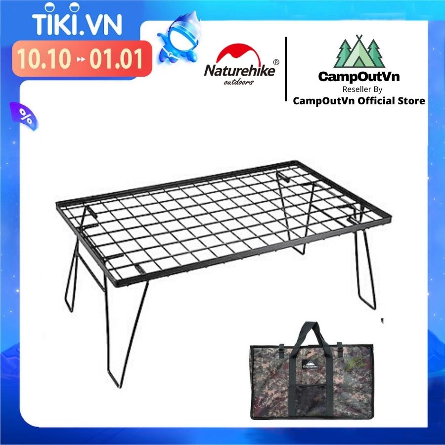 Bàn sắt cắm trại dã ngoại Campingmoon T-230 xếp gọn du lịch có thể kết hợp 2 bàn làm thành kệ đứng A085